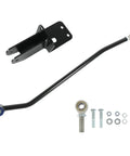 Beefed-Up Front Adjustable Track Bar For 4-6.5 Inch Lift Cherokee XJ 1984-2001 - Heavy Duty Forged Steel, Factory Style Bushing, Easy Adjust, Improves Alignment And Reduces Suspension Stress For 2WD And 4WD Jeep XJ, black steel bar with hardware