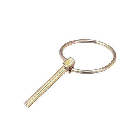 Self Locking Steel Dowel Pin Kit With 5x40mm 6x45mm 8x50mm And 10x45mm Pins, Zinc Plated Metallic Finish, Perfect For Boat Trailers And Tractors, Rust Resistant Spring Lock Pins For Quick And Solid Fit, zinc-plated steel pin with ring
