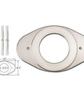 Brilliance Stainless RP29827SS Shower Renovation Cover Plate For Kitchen Faucets Replacement Part shown with dimensions and screws