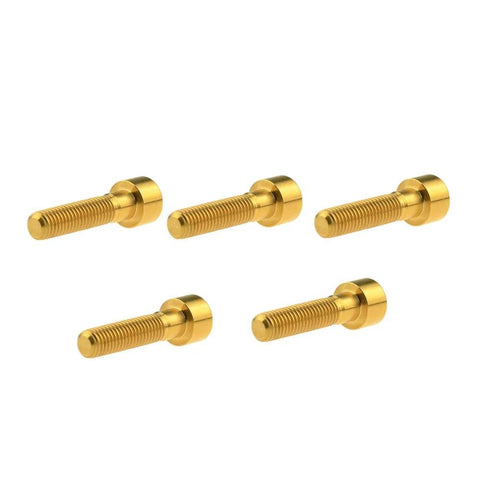 Titanium DIN912 M8x35mm Square Head Hex Socket Bolts Grade 5 6AL4V Gold Finish 1.25mm Pitch Pack Of 5