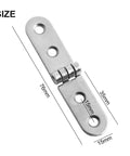 180 Degree Folding Flap Concealed Cabinet Hinges Set, 2 Pack, Heavy Duty, metal with dimensions shown, high load bearing