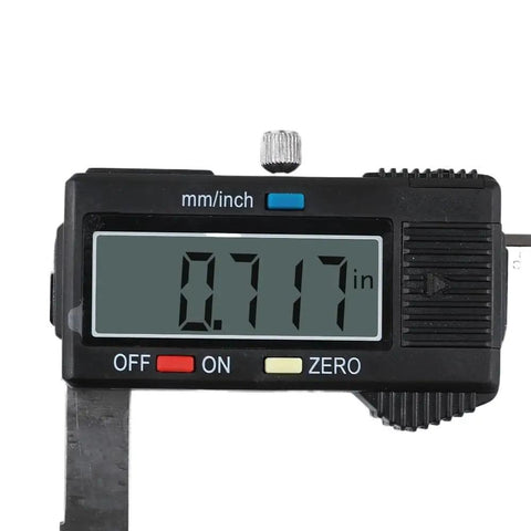 YMGSCC External Groove 150 Inner Hole Internal Measuring Caliper with digital display showing 0.717 in measurement.