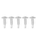 Five Rust-Proof 304 Stainless Self-Drilling Screw Set with Round Washer Head for Woodworking and DIY projects