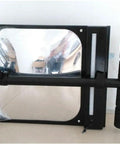 Under Vehicle Inspection Mirror With Wheels And LED Light, Extendable Acrylic Security Mirror Kit, black frame on floor