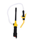 Compact Mingzhe Emergency Fuel Extractor Pump For Gasoline Transfer Handles Kerosene With Ease, portable siphon tool with yellow handle.