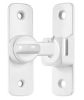 Heavy Duty Aluminum Gate Lock Plus Adjustable Barn Door Latch Featuring Smooth 90 To 180 Degree Swing For Real Deal Home Security Cabinet Catch And Tight Shed Hardware, white adjustable latch design.