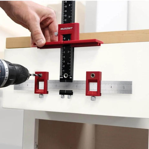 Adjustable Drill Guide Hardware Jig For Cabinet Handles Knobs And Drawer Pulls Installations With Repeat Drilling Reversible