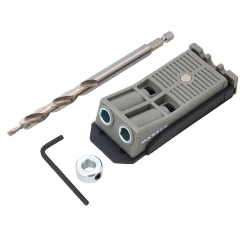 Pocket Hole Jig Kit With Magnetic Quick Adjust Base For Fast Accurate Woodworking Joinery Easy Setup Pocket Screw Jig Tool Includes Drill Bit Hex Key And Stop Collar For DIY Carpentry Projects