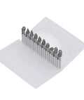 Pro Grade 20 Pcs Tungsten Carbide Double Cut Rotary Burr Set One Eighth Inch Shank Fits Dremel And Grinders Woodworking Carving Engraving Polishing With Handy Plastic Storage Box, burr bits in plastic box