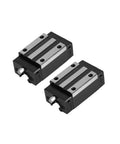 2 Pack HGW15 Linear Slider Bearing Blocks 15mm Square Carriage HGR15 Ball Bearing Slider for CNC Kit shown from top angle