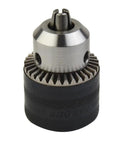 High Quality Rock Solid One Half Inch Drill Chuck With Secure Morse Taper Two Mounting Comes With Key For Precise Metal Or Wood Drilling On Lathe Tailstock Built For Serious Shop And Garage Use Making Your Work Simple And Fast To Handle, steel chuck