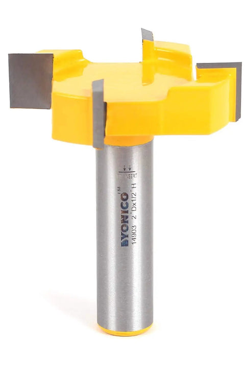 Spoilboard Surfacing Router Bit, Two Inch Diameter, One Half Inch Cutting Length, One Half Inch Shank, Pro Grade Multi Blade