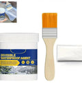 Heavy Duty Clear Waterproof Sealant Gel Leak Stopper For Roof Wall Repair with brush and container for easy application.