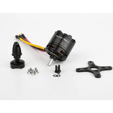 X2814 Brushless Motors 1000KV for RC Drones and Quadcopters High Torque Smooth Throttle Response with accessories on white background