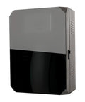 Top Notch Hella Tough Outdoor EV Charger Station Protective Storage Box With Secure Key Lock, steel and glass design.