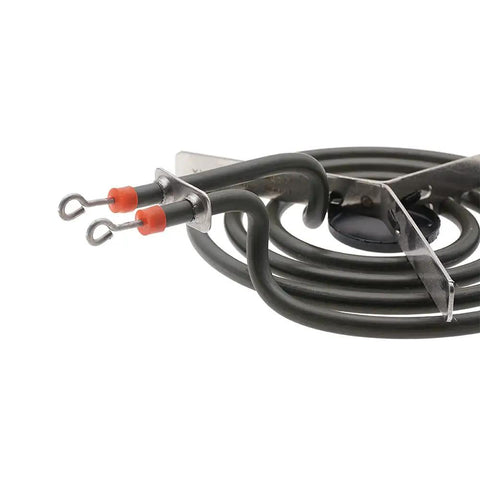 Close-up of electric coil element for Porcelain Drip Pan Replacement Set For 6 And 8 Inch Electric Range Burners