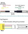 Wiring diagram for All In One Pro Grade Temperature Humidity And Pressure Sensor I2C Stainless Steel Waterproof Module.