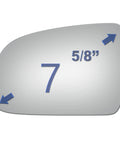 Audi Left Side Driver Mirror Glass With Adhesive Pads For A3 A4 A5 Quattro RS5 S4 S5 2010 2017 Flat Glass 7 5/8 Inch Diagonal Not Heated