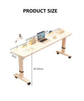 Built To Last Steel And Engineered Wood Adjustable Standing Desk With Smooth Hand Crank Height Adjustment shown with dimensions 68-103cm.
