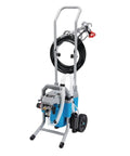 Pro Grade Airless Paint Sprayer With A Mean 3000 Psi Kick For Unthinned Latex Primers And Stains Quick Prime suction hose and wheels.