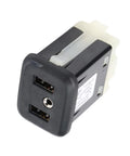 USB AUX Charging Socket Connector for Chevrolet Bolt EV Trax Sonic 2017 2018, plug and play, tool-free installation.