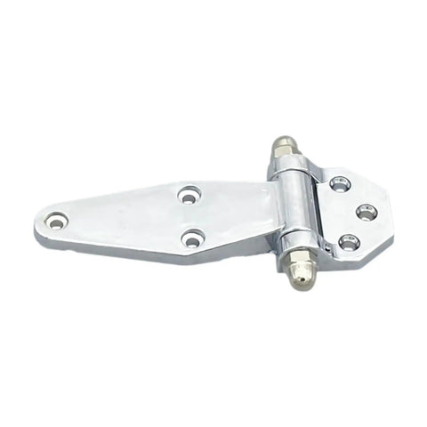 Heavy Duty Refrigerator Door Hinge In Zinc Alloy Smooth Pivot Ultra Durable And Easy To Install Rust Resistant Secure Fit For Standard Fridge Doors And Barn Chassis Perfect Kitchen Upgrade For Long Lasting Fridge Access, silver hinge close-up