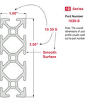 1 Inch By 3 Inch T Slot Aluminum Extrusion Kit For DIY Linear Rail And Motion Projects 10 Series 89 Inch Length diagram