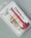 Solder Paste Booster Kit For Mobile Phone PCB BGA Reballing And Pro Grade Soldering Flux Set With Push Rod And Syringe Needle Booster Tool Halogen Free Aluminum Red in packaging