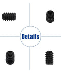 1000 Piece Set Screw Assortment Kit With Metric And SAE Internal Hex Drive Cup Point Grub Screws 12 9 Grade Alloy Steel M3 to M8