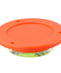 50X12mm Circular Bubble Level with orange casing and clear bubble for precise tool alignment in small spaces.