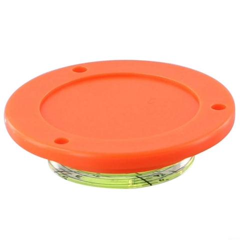 50X12mm Circular Bubble Level with orange casing and clear bubble for precise tool alignment in small spaces.
