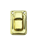 Close-up of a single gold-tone iron latch from the Sturdy Iron Box Hasps Set Of 10 Latches With Antique Bronze Finish And Gold Tone Built To Last.