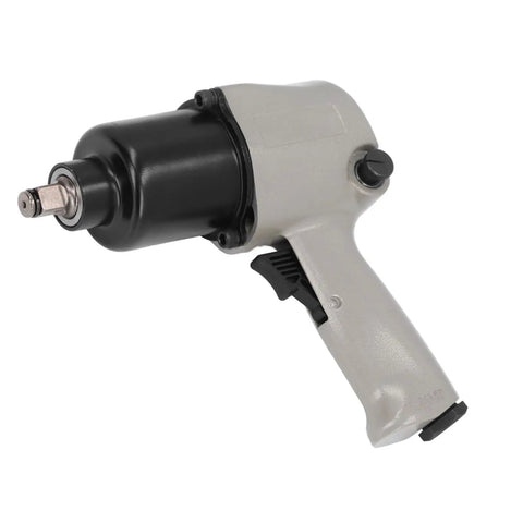 Heavy Duty Air Impact Wrench With Big Boy Strength And Massive 410Nm Torque shreds bolts easily, featuring a sleek aluminum design.