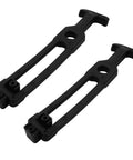 Pair of black rubber flexible draw latches with T-handle ends for hoods or tool boxes (7.78 in long)