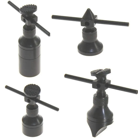 Machinist Jack Screw Set 8 Piece One And One Half To Three And Three Quarters Inches With Extensions And Bases For Uneven Surfaces