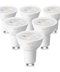 GU10 LED Bulbs Dimmable 5.5W 3000K Soft Warm Light 50W Halogen Equivalent 40 Degree Spotlight For Recessed Track Lighting 6 Pack