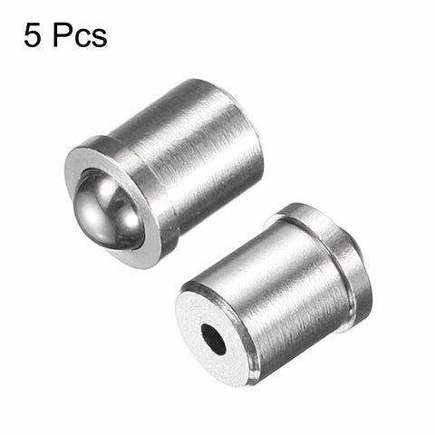 Top Tier 5 Piece Mini Ball Spring Plungers 4mm X 5mm Stainless Steel Precision Catch Latch For Cabinet Doors, close-up view.