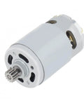 RS550 18V DC Geared Micro Motor Featuring 14 Tooth Spur Gear With Nine Point Five Millimeter Shaft High Torque Brushed Design close-up view