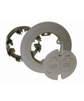 Round Floor Box Cover Kit Nonmetallic With Two Lift Lids For Hubbell Raco 5511 Floor Box Gray components shown