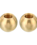 Brass M10 Thread Lamp Finial Cap Knob 20mm Dia 18mm High, 2 Pack Screw Caps For Furniture Lighting Lamps, tool-free install, brass finish