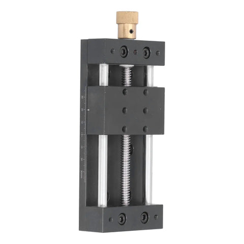 Rugged Manual Linear Stage With Aluminum Sliding Table And Base, 0 To 75mm Stroke, 10Kg Load Capacity, side view