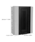 Heavy Duty Weatherproof Outdoor Electrical Box With Reinforced Breaker Panel Cover, dimensions 28.9cm x 22.9cm x 11cm.