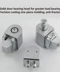 Heavy Duty Glass Door Pivot Hinge Kit 120kg Load Hidden Hinges Any Angle Positioning Self Closing components close-up.
