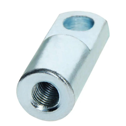 Five Pack Pneumatic Cylinder Clevis End Connectors For Air Cylinders, 52mm Length, I Type, M10x1.25 Female Thread, Iron Metal Foot Mount Fittings, Rod Clevis End Attachments For Built Tough Air Linkages.