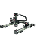 Gantry Linear Stage With Three Axis Belt Drive And Stepper Motorized Table Router Rail Module Nema 23 Drive 100mm Travel Pro Grade High Precision Linear Guides For CNC And Robotics Easy Setup Rugged Beefy Performance, 3-axis belt-drive gantry with stepper motor