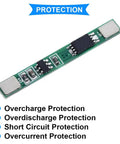 10 Pack 1S 3.7V Lithium Battery BMS Protection Board For 18650 Cells Overcharge Safety Management PCB with protection features