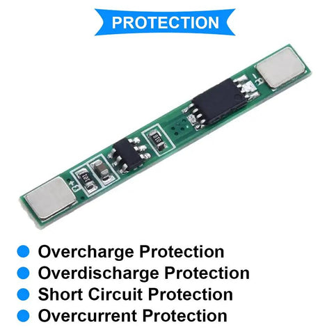 10 Pack 1S 3.7V Lithium Battery BMS Protection Board For 18650 Cells Overcharge Safety Management PCB with protection features
