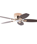 Ceiling Fan with Light 42 Inch Handheld Controller 3 Color Temperature in gold finish and dark wooden blades.