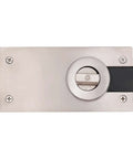 Beefy Hidden Door Hinges With 360 Degree Pivot for Secret Doors, silver finish, close-up view of smooth quiet rotation hardware