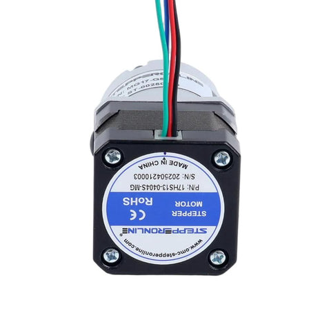 NEMA 17 stepper motor with planetary gearbox by StepperOnline, showcasing durable design for precise motion in CNC and robotic projects.